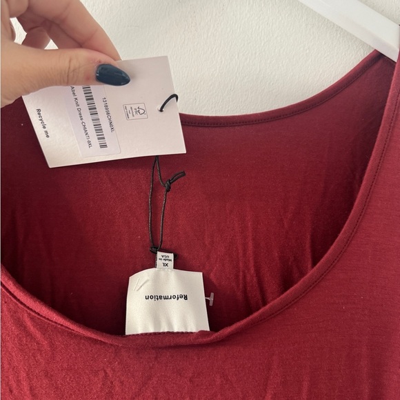 REFORMATION NWT Abel Knit Dress in Chianti XL - Picture 6 of 7